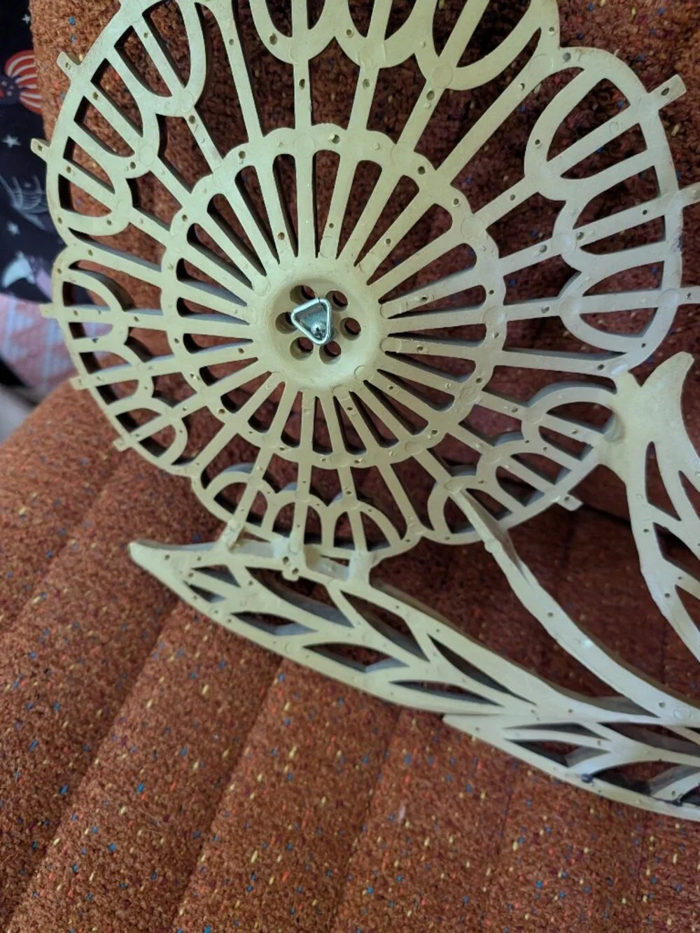 Vintage Off Yellow/Gold Plastic Flower Wall Hangings 1970s Decor